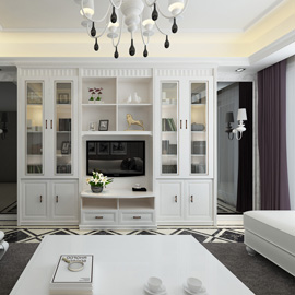 简西欧洛士白电视柜